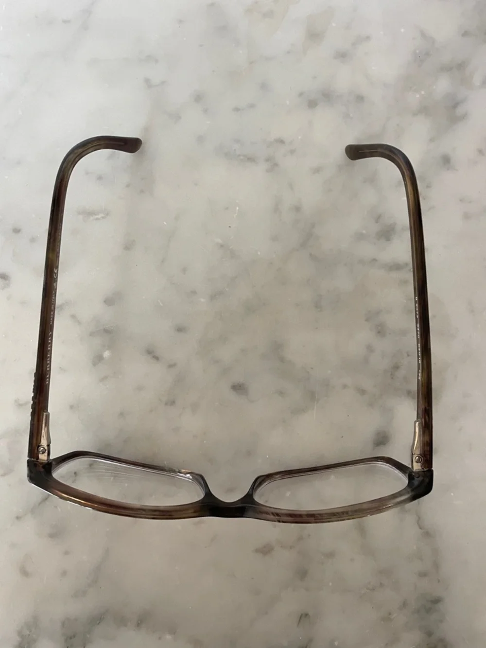 BURBERRY Havana Brown Tortoiseshell Rectangular RX Glasses